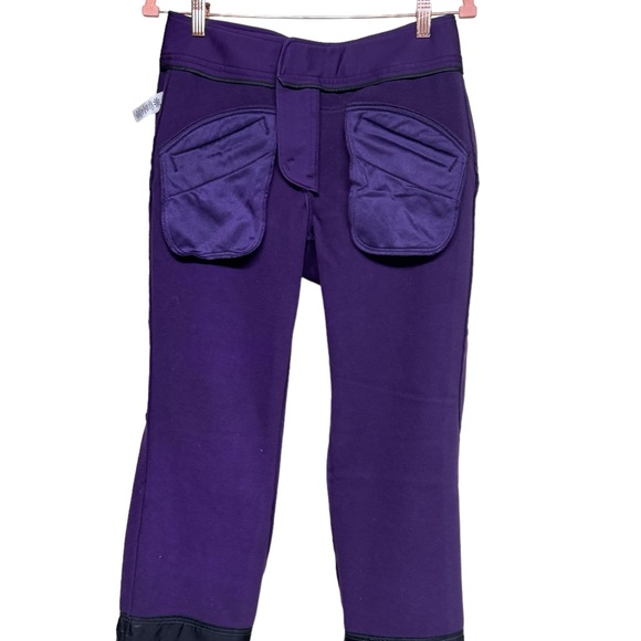 Athleta Floral Design Soft Shell Fleece Lined Ski/Snow Pants Purple Size 6 Tall - Picture 9 of 10